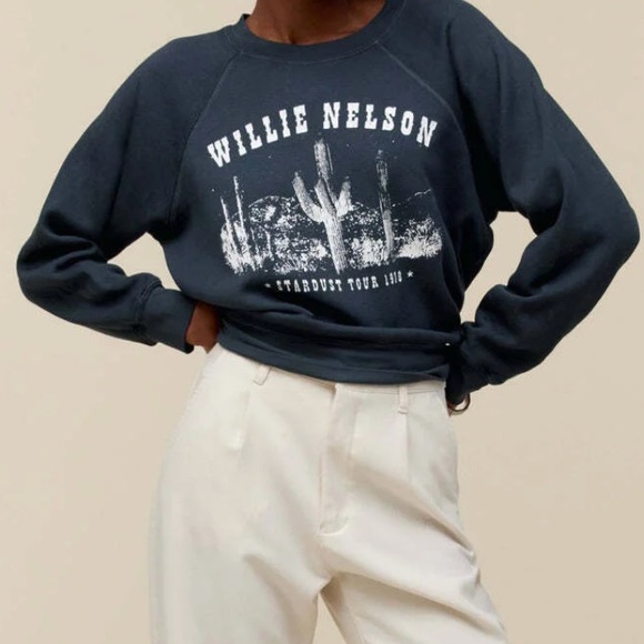 Daydreamer Willie Nelson Stardust Tour Raglan Crewneck - Picture 9 of 12